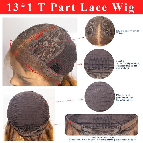 Curly Human Hair Wig Blonde 13x1 Brazilian Water Wave Hd Lace Front Wigs